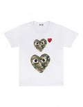 Play Comme des Garçons Camouflage Double Hearts with Little Red Heart