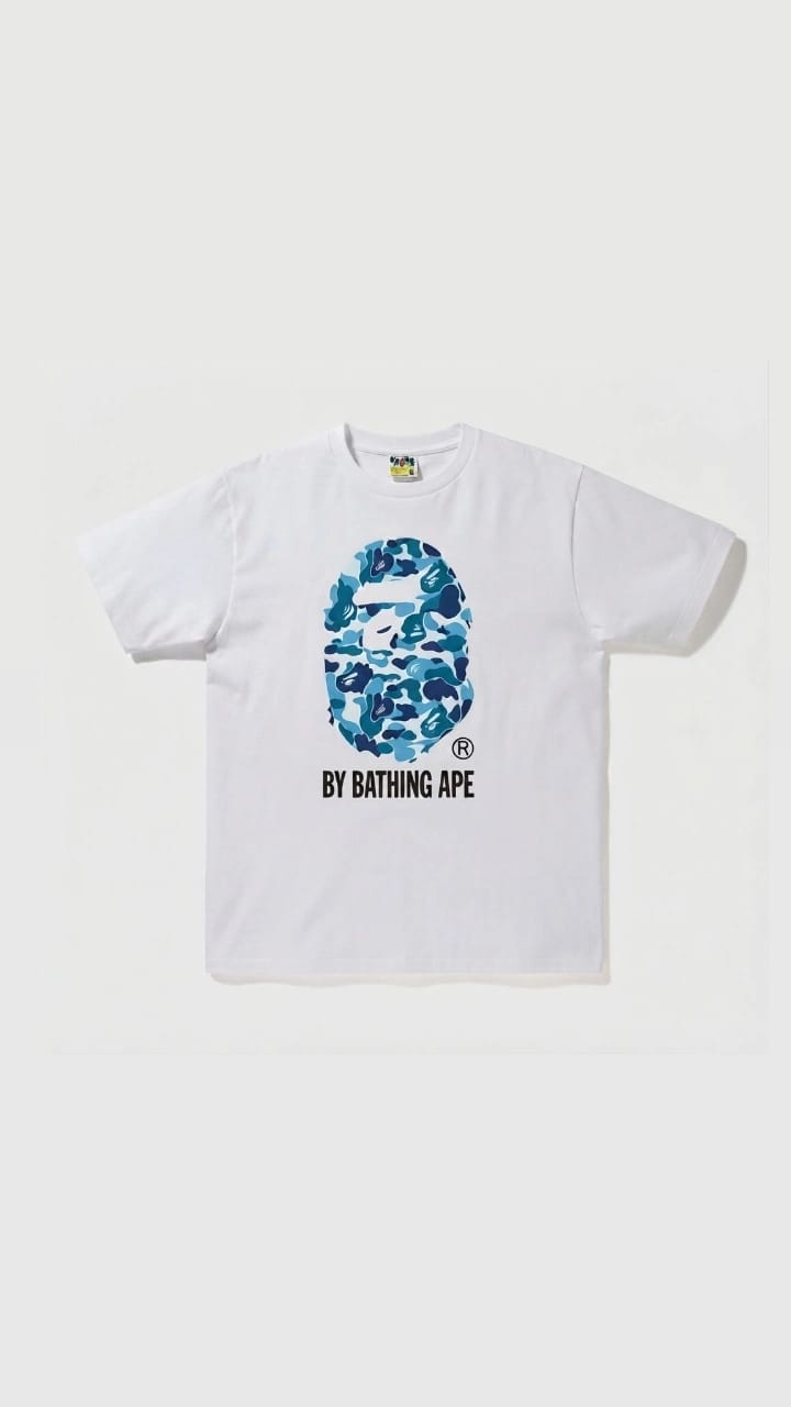 BAPE Blue Camo Ape Head Tee