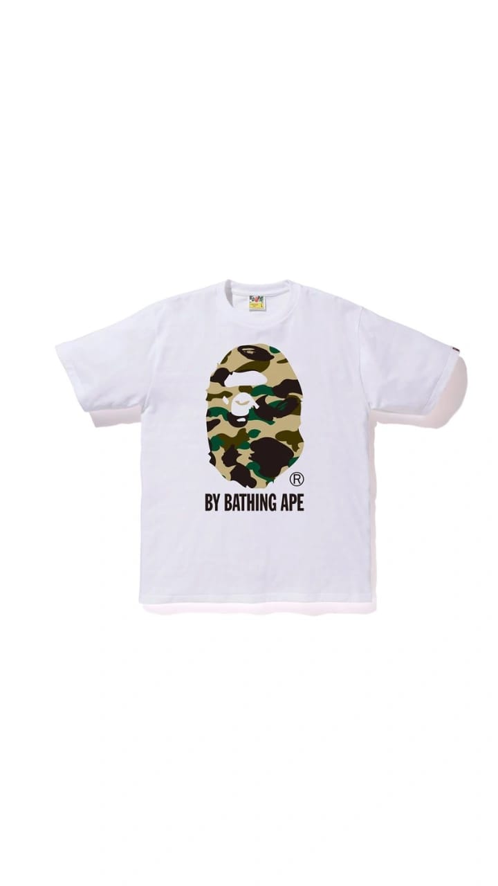BAPE Green Camo Ape Head Tee
