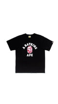 BAPE Pink Camo College Ape Head Tee (Black)