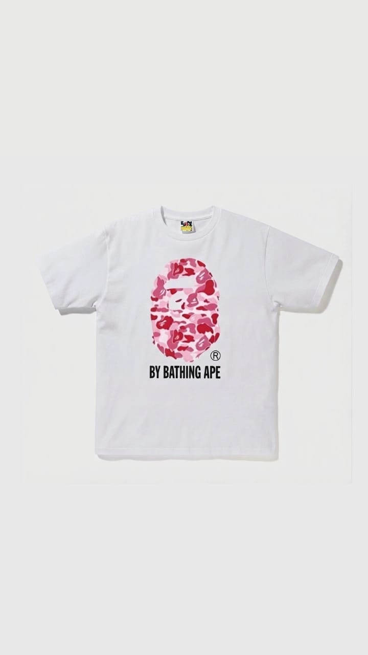 BAPE Pink Camo Ape Head Tee