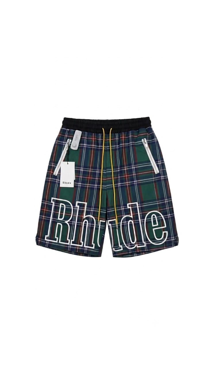 Rhude Plaid Traxedo Shorts