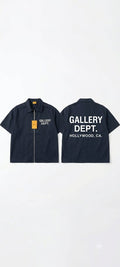 Gallery Dept. Hollywood CA Zip Work Shirt (Navy)
