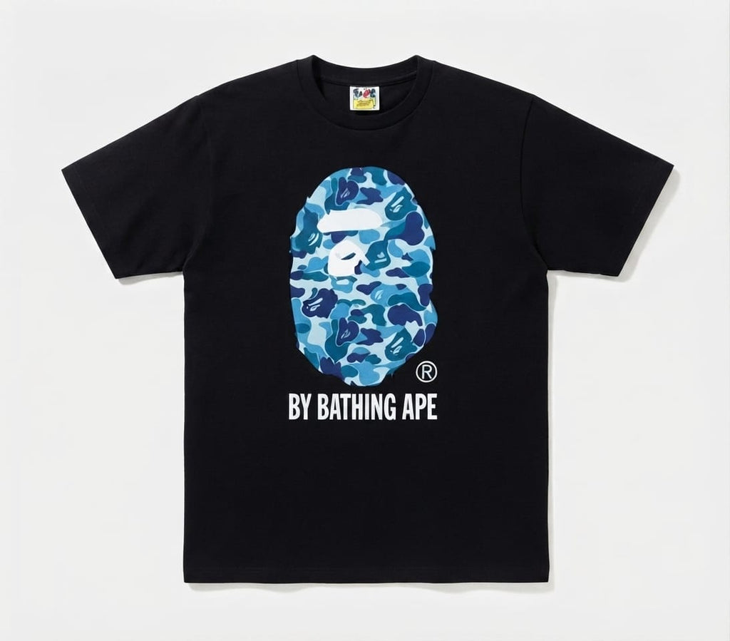 BAPE Blue Camo Ape Head Tee