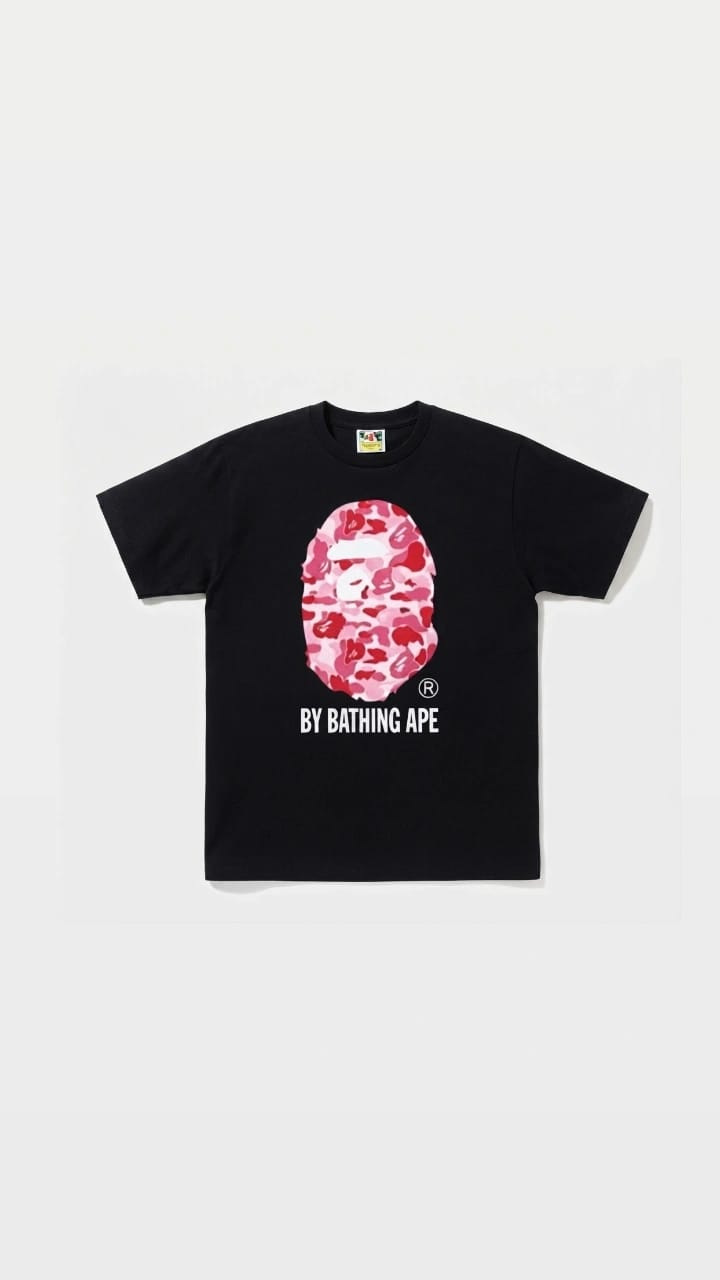 BAPE Pink Camo Ape Head Tee