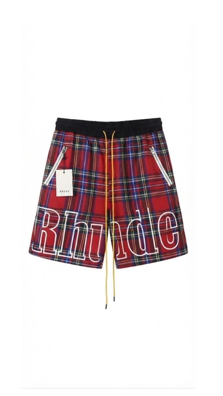 Rhude Plaid Traxedo Shorts